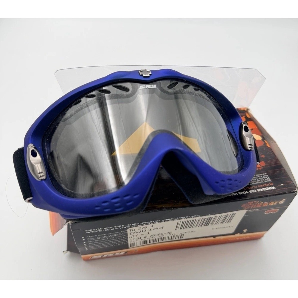 SPY Blizzard Ski Goggles Azure Blue Bronze Lens SNHGAB01 Open Box